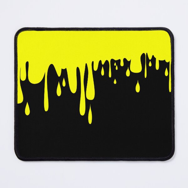 Item preview, Melting - 70's Punk Abstract Drip Painting in Yellow and Black designed and sold by MellowCat.