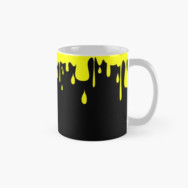 Item preview, Melting - 70's Punk Abstract Drip Painting in Yellow and Black designed and sold by MellowCat.