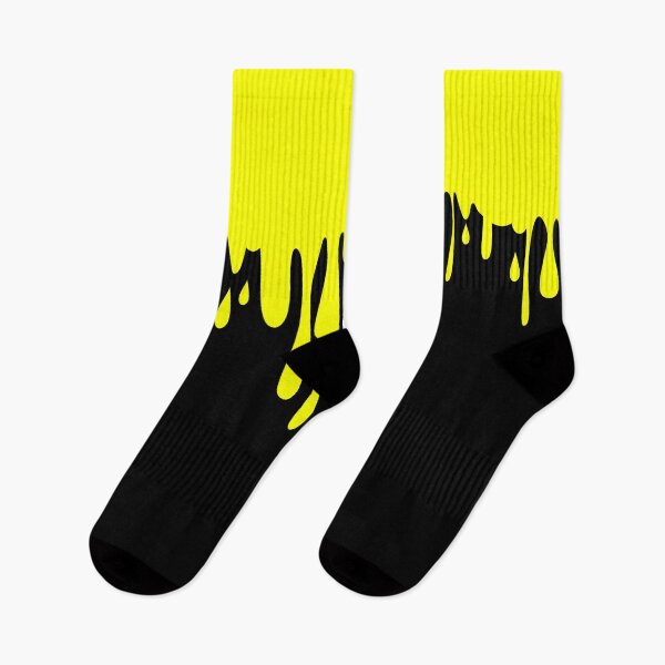 Item preview, Melting - 70's Punk Abstract Drip Painting in Yellow and Black designed and sold by MellowCat.
