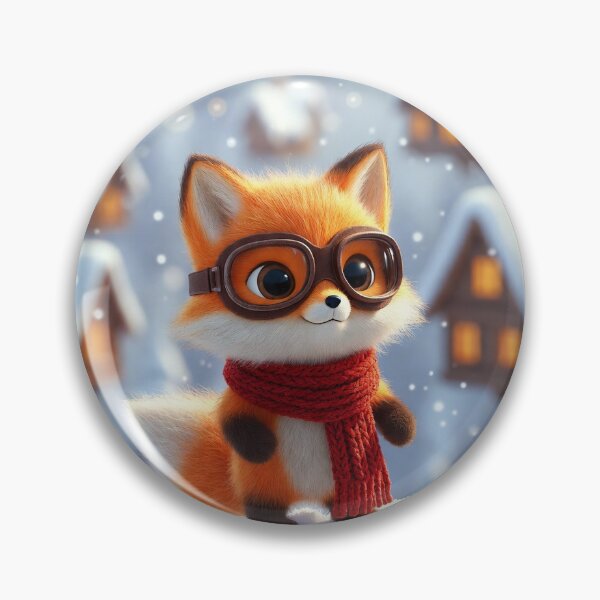 Item preview, Pip on snowy rooftop in magical winter village. designed and sold by pipworldstudio.