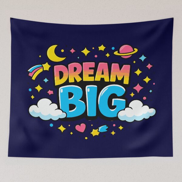 Item preview, Dream Big – Retro Cosmic Y2K Aesthetic Celestial Typography designed and sold by Far Out Goods.