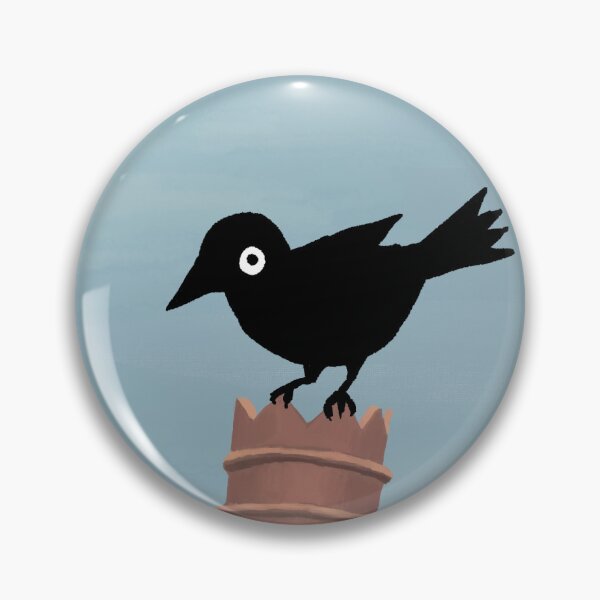 Item preview, Black bird sitting on chimney designed and sold by Sparkling-fish.