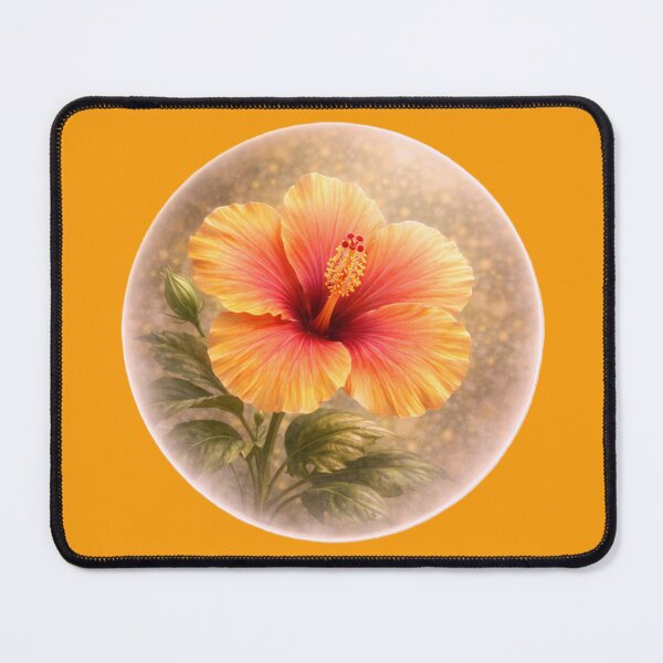 Item preview, Tropical Hibiscus Bloom – Radiant Floral Portrait designed and sold by TheJoyfulPen.