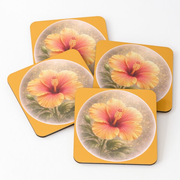 Item preview, Tropical Hibiscus Bloom – Radiant Floral Portrait designed and sold by TheJoyfulPen.