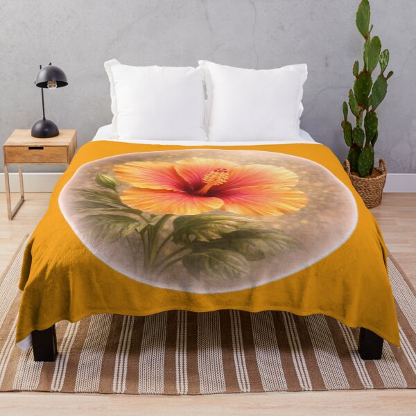 Item preview, Tropical Hibiscus Bloom – Radiant Floral Portrait designed and sold by TheJoyfulPen.