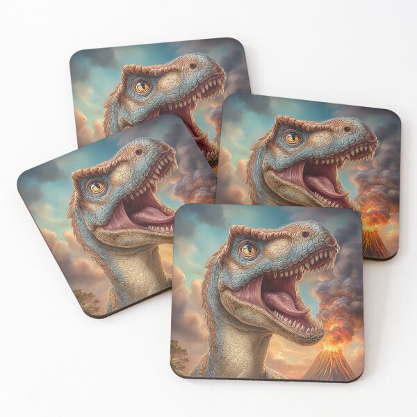Item preview, Dinosaur Roaring Near Volcano designed and sold by PetsArt.