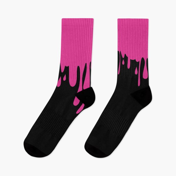 Item preview, 70's Punk Abstract Drip Painting in Pink and Black designed and sold by MellowCat.