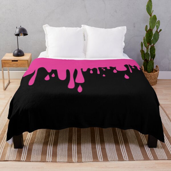 Item preview, 70's Punk Abstract Drip Painting in Pink and Black designed and sold by MellowCat.