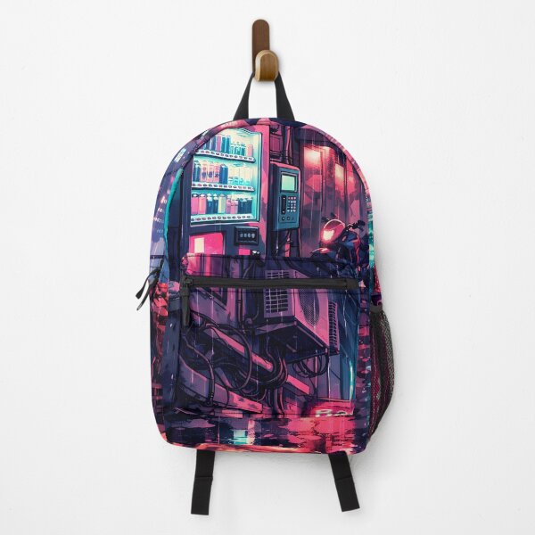 Item preview, Neon Rain - Cyberpunk Tokyo Night City Streetscape designed and sold by Art-Selling.