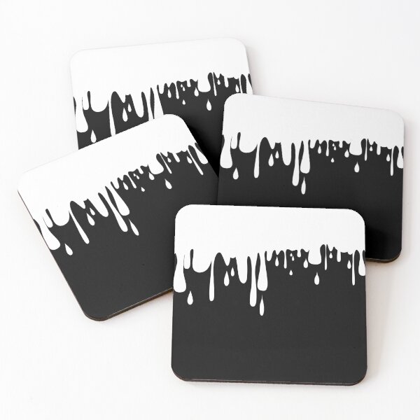 Item preview, 70's 80's Abstract Drip Painting in Black and White designed and sold by MellowCat.