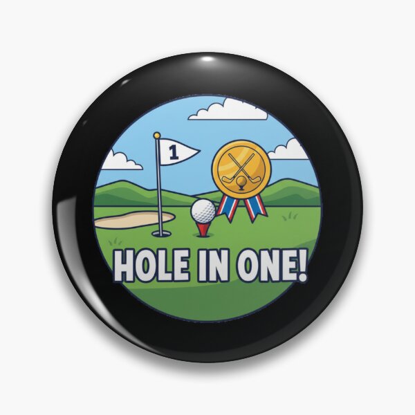 Item preview, Golf Gold Cockade HOLE IN ONE! designed and sold by Giulivo Store Graphic.