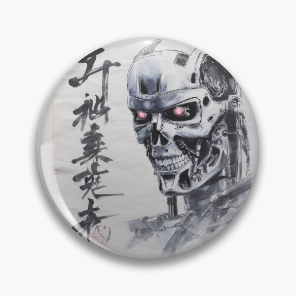Item preview, Vintage T-800 Terminator Sumi-e  designed and sold by AnimeArsenalPrints.