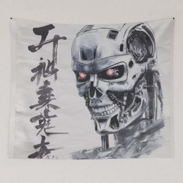 Item preview, Vintage T-800 Terminator Sumi-e  designed and sold by AnimeArsenalPrints.