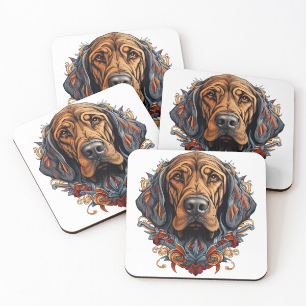 Item preview, Neo-traditional bloodhound designed and sold by MendaciousMina.