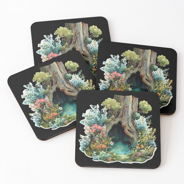 Item preview, Enchanted Woodland Home Watercolor designed and sold by kndzxf.