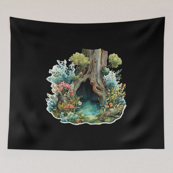 Item preview, Enchanted Woodland Home Watercolor designed and sold by kndzxf.