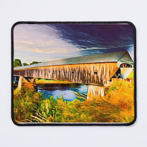 Item preview, Vermont Cornish/Windsor Covered Bridge Autumn  designed and sold by Vermont Gifts and Art.
