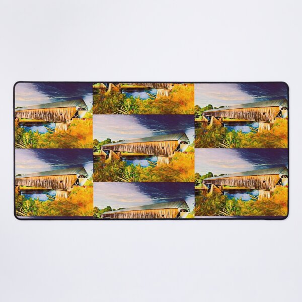 Artikelvorschau, Vermont Cornish/Windsor Covered Bridge Herbst entworfen und verkauft von Vermont Gifts and Art.