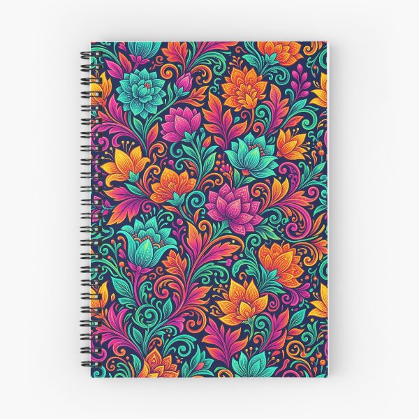 Item preview, Electric Neon Botanical Dreams All-Over Floral Pattern designed and sold by InkedHorizon.