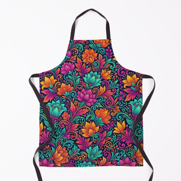 Item preview, Electric Neon Botanical Dreams All-Over Floral Pattern designed and sold by InkedHorizon.
