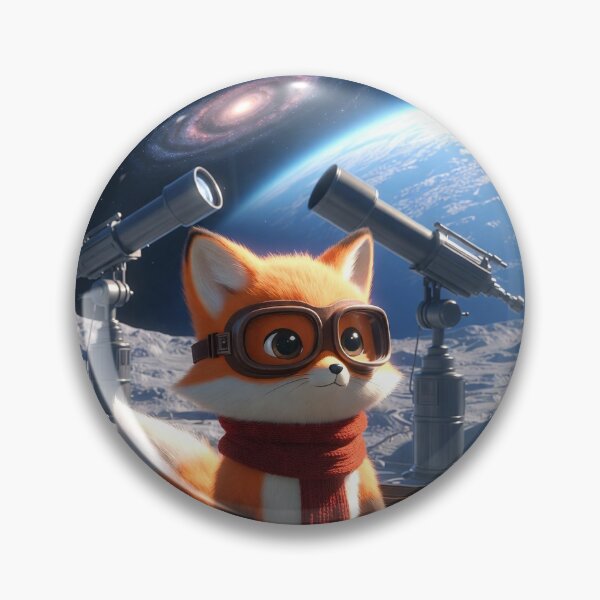 Item preview, Pip in futuristic moon observatory with starry backdrop. designed and sold by pipworldstudio.