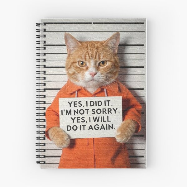 Item preview, Funny Orange Cat Mugshot Meme Yes I Did It I'm Not Sorry Yes I Will Do It Again, designed and sold by minstore.