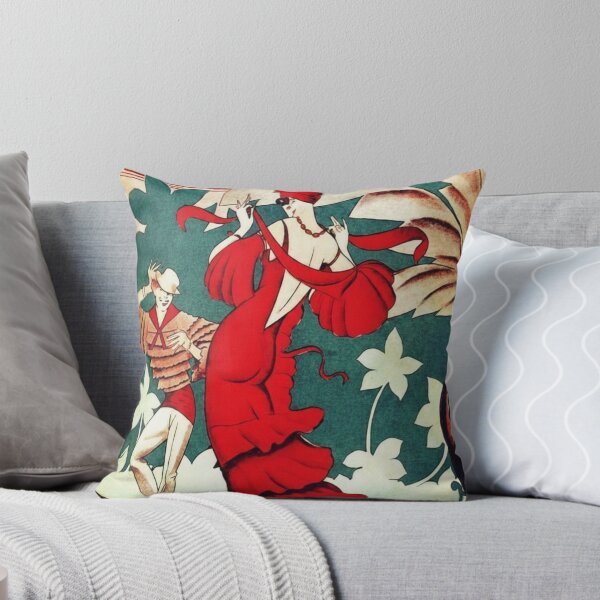 Item preview, Art Deco Illustration Tropical Dancer in Red Dress for Vintage Poster Art Lovers designed and sold by RickE.