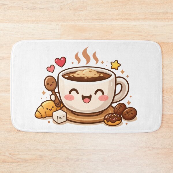 Item preview, Cute Coffee Cup Illustration - Happy Coffee Mug Design for Coffee Lovers designed and sold by JoolieCreations.