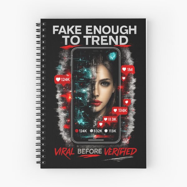 Item preview, Fake Enough To Trend Social Media Satire designed and sold by rocknrollstyles.