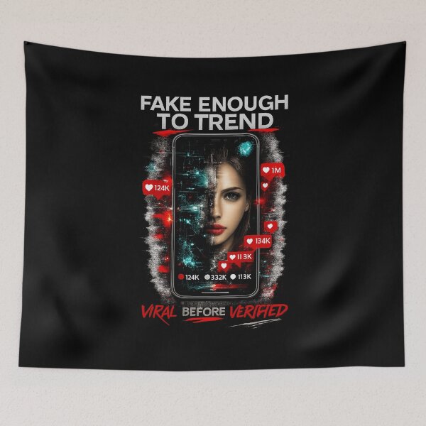 Item preview, Fake Enough To Trend Social Media Satire designed and sold by rocknrollstyles.