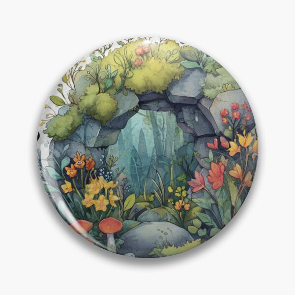 Item preview, Floral Stone Archway Watercolor designed and sold by kndzxf.
