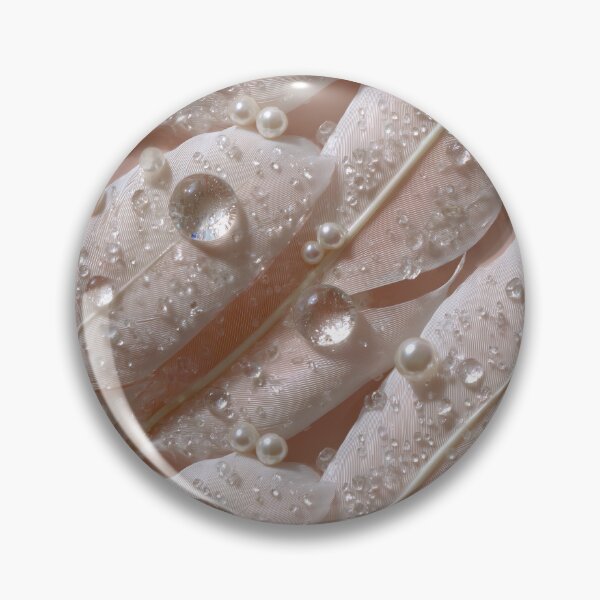 Item preview, Pink feathers in drops and pearls designed and sold by VARYA JAMYL.