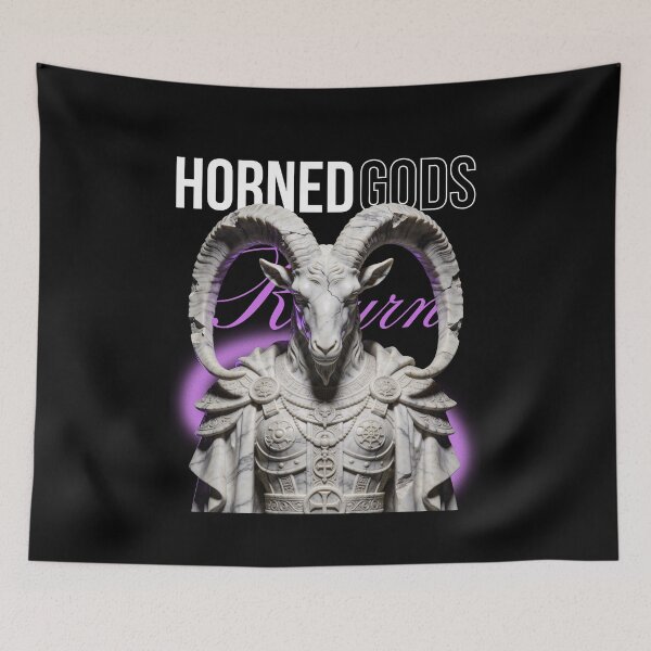 Item preview, Horned Gods in Ruins – Dark Mythology Statue designed and sold by Marble Void.