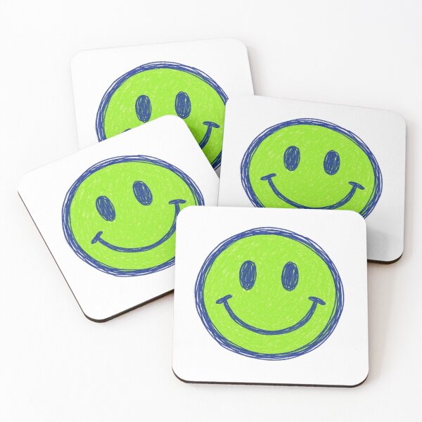 Item preview, Classic 90s Doodle Green Smiley Face designed and sold by crazygoose30.