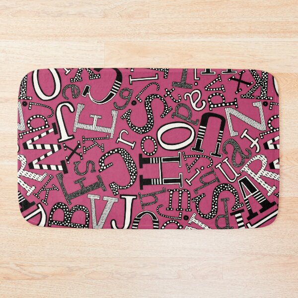 Item preview, ABC scatter pink mono designed and sold by scrummy.