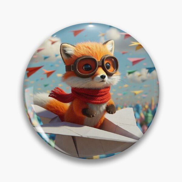 Item preview, Pip rides giant paper airplane in whimsical paper city. designed and sold by pipworldstudio.