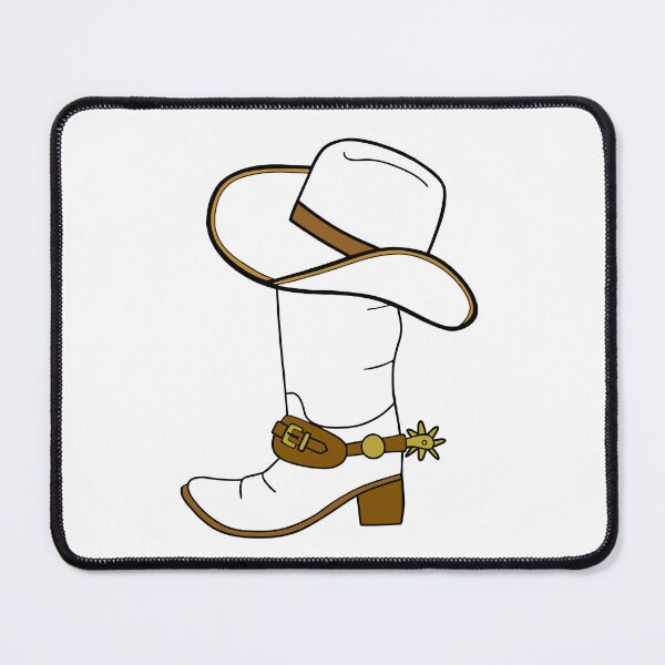Item preview, White Cowboy Boots And Cowboy Hat designed and sold by Sartoris Art.