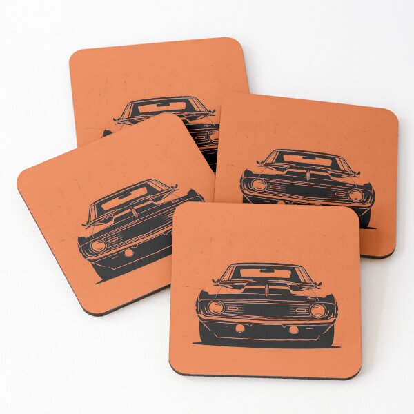 Item preview, Chevrolet Camaro 1969 Front View Illustration Classic American Muscle Car Vintage Poster designed and sold by Motorline44.