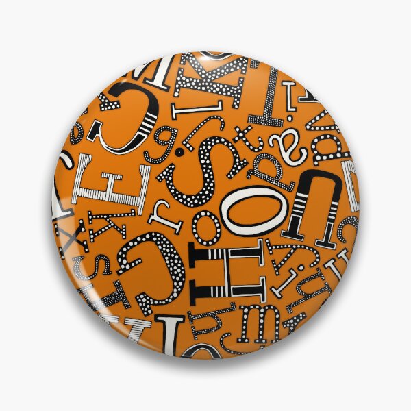 Item preview, ABC scatter orange mono designed and sold by scrummy.
