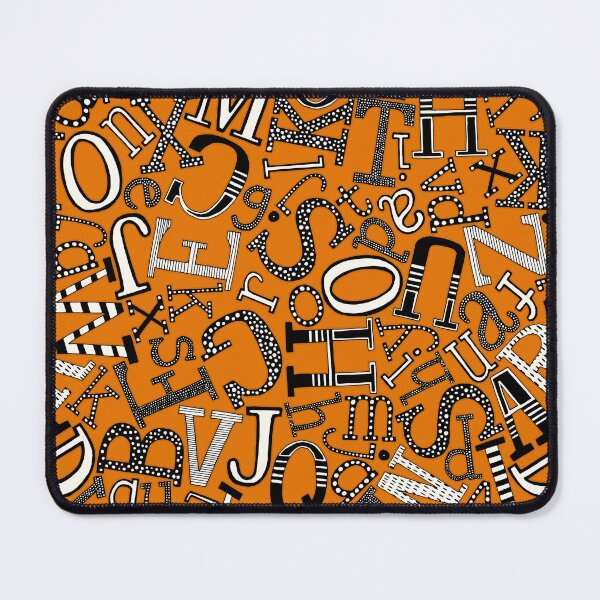 Item preview, ABC scatter orange mono designed and sold by scrummy.
