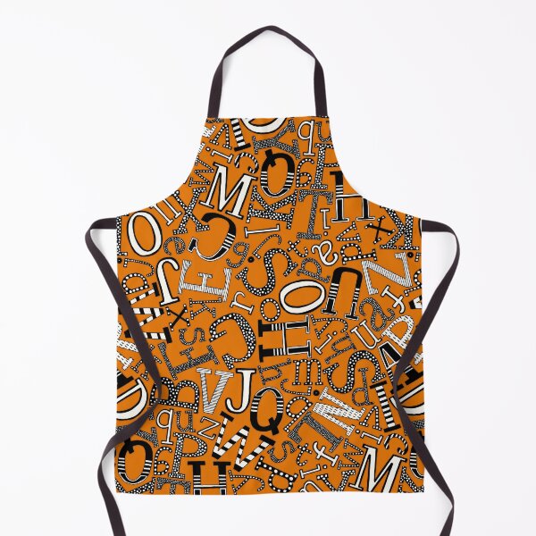Item preview, ABC scatter orange mono designed and sold by scrummy.