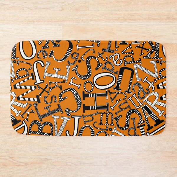 Item preview, ABC scatter orange mono designed and sold by scrummy.