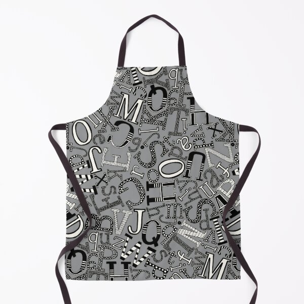 Item preview, ABC scatter gray mono designed and sold by scrummy.