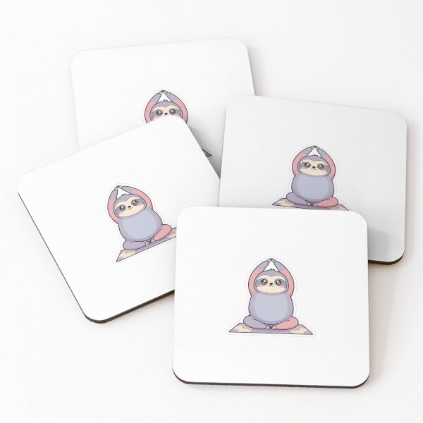 Item preview, Kawaii Sloth Doing Yoga – Minimalist Cute Illustration designed and sold by mayatA-rt.