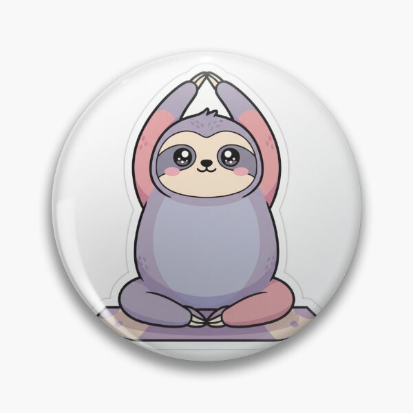 Item preview, Kawaii Sloth Doing Yoga – Minimalist Cute Illustration designed and sold by mayatA-rt.