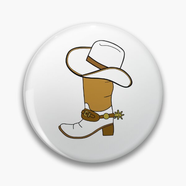 Item preview, White And Brown Cowboy Boots And Hat designed and sold by Sartoris Art.