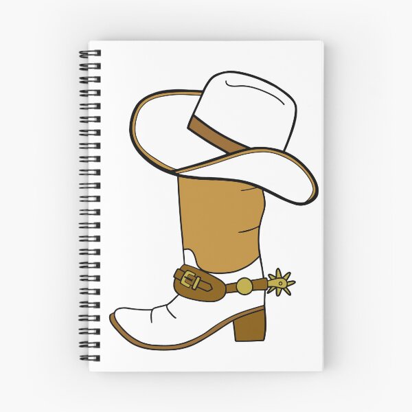 Item preview, White And Brown Cowboy Boots And Hat designed and sold by Sartoris Art.