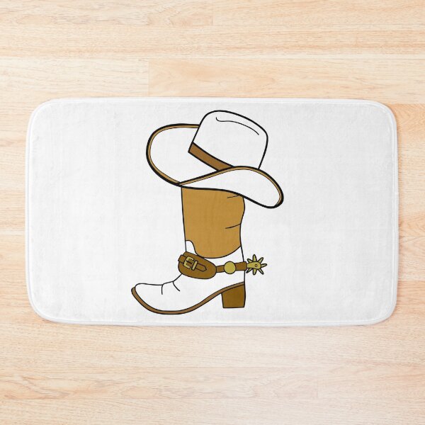 Item preview, Brown And White Cowboy Boot With Spurs And Hat designed and sold by Sartoris Art.