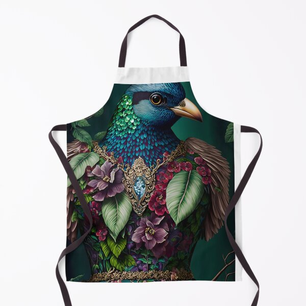 Item preview, Fantastic Bird-Humanoid Being with Floral Attire - Surrealist Art with Baroque and Naturalistic Style designed and sold by Hipatye26.