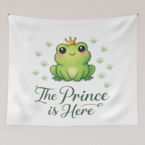 Item preview, The Prince Is Here – Cute Frog King Design designed and sold by Krisekk.